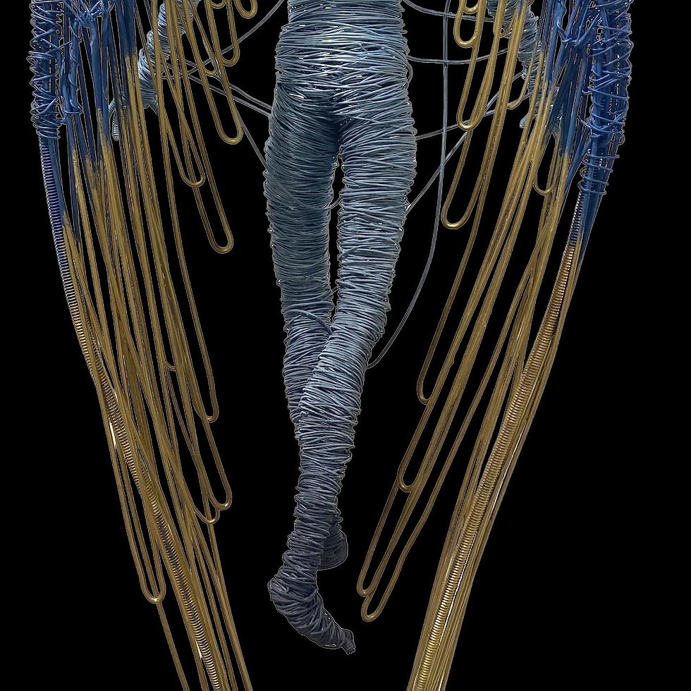 Miniatura: “El guardian” -  wire sculpture - O. Rivera