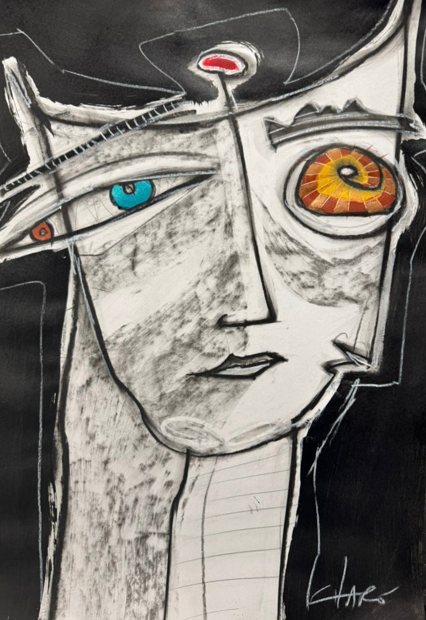 "Cubist Expressionist XXA" - Original drawing on paper - Gastón Charó