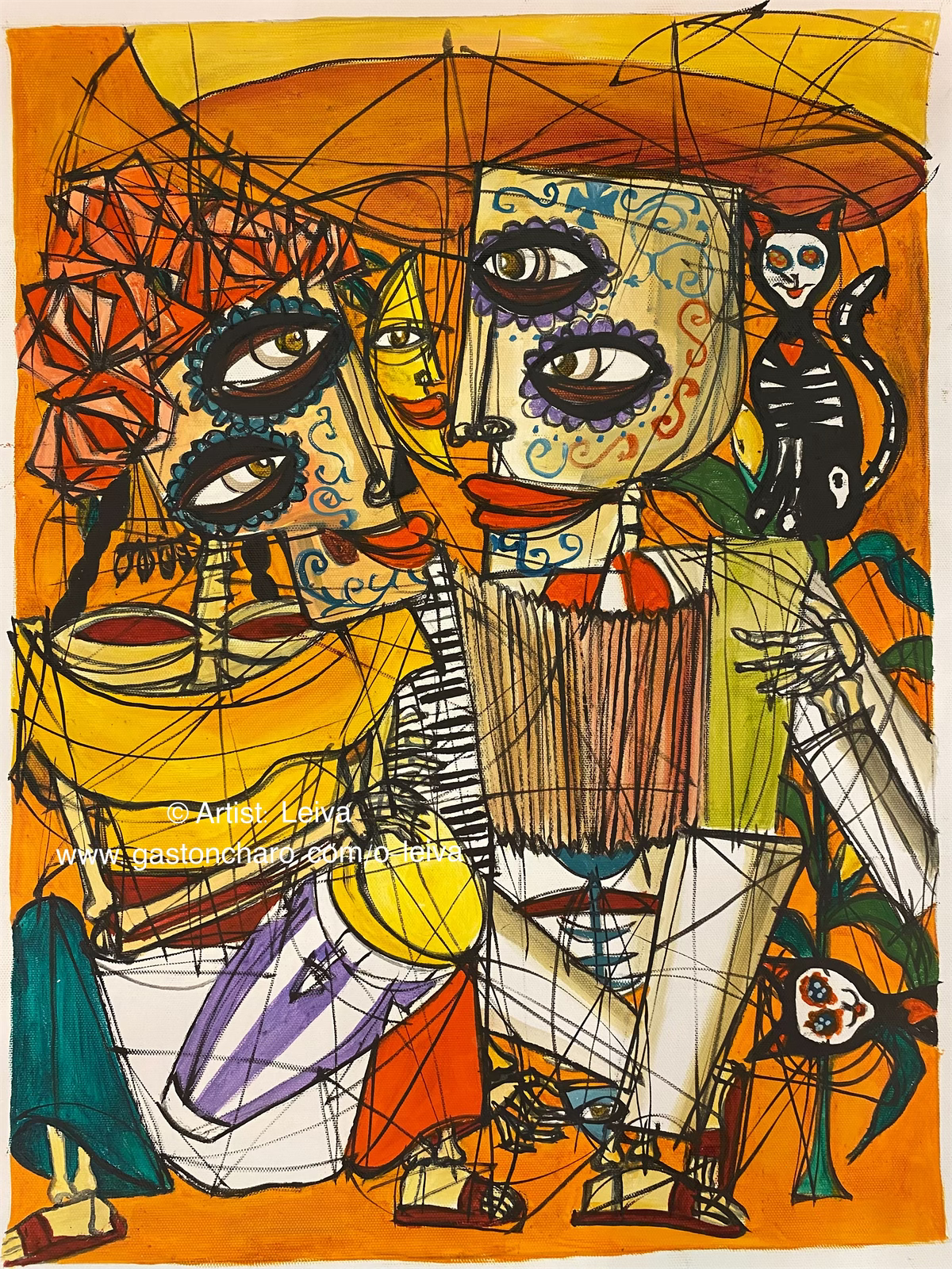 Encantador de gatos  - “México cubista" XS - O. Leiva