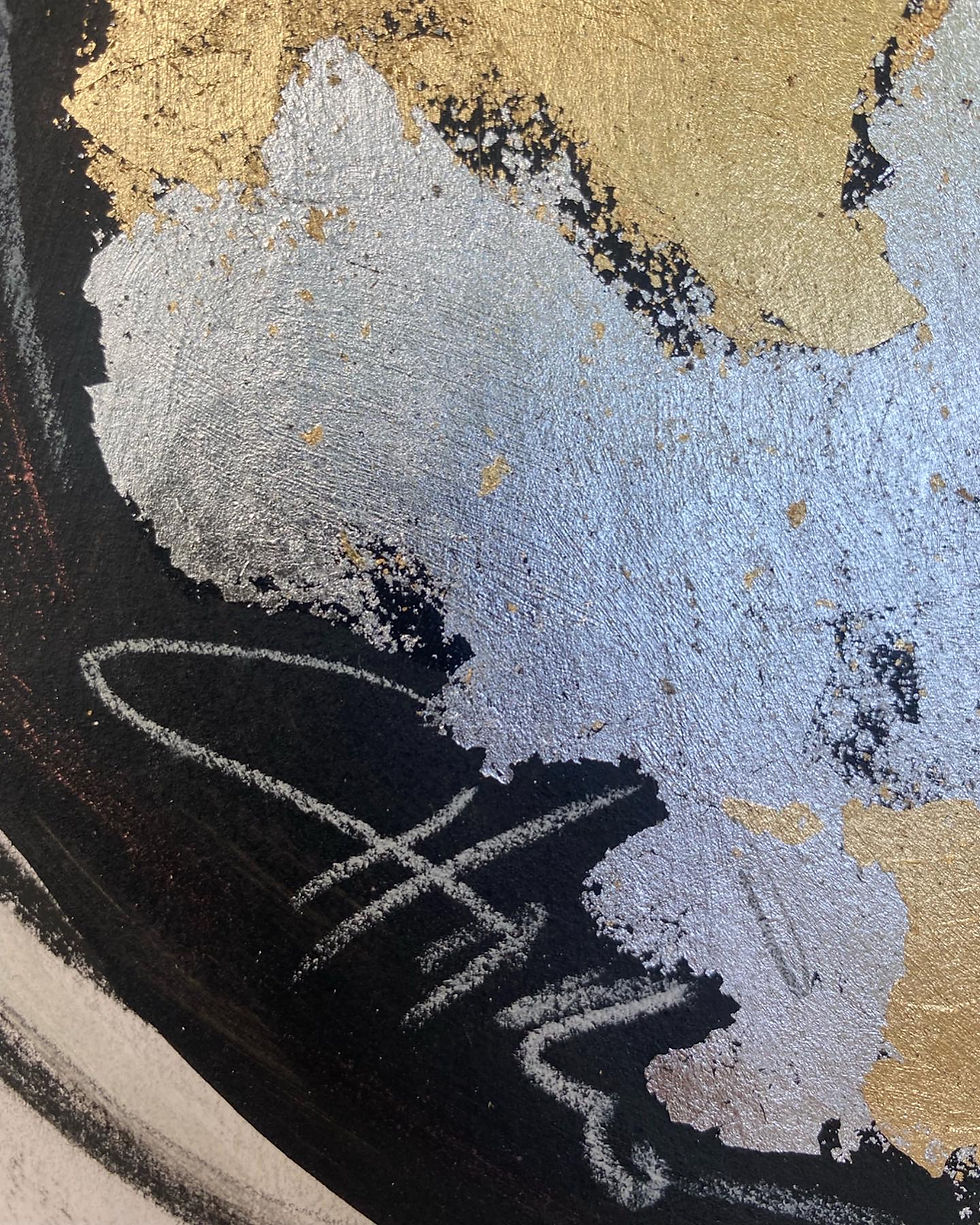 Miniatura: “Surreal - Cubist" - Gold/ silver leaf - Gastón Charó 