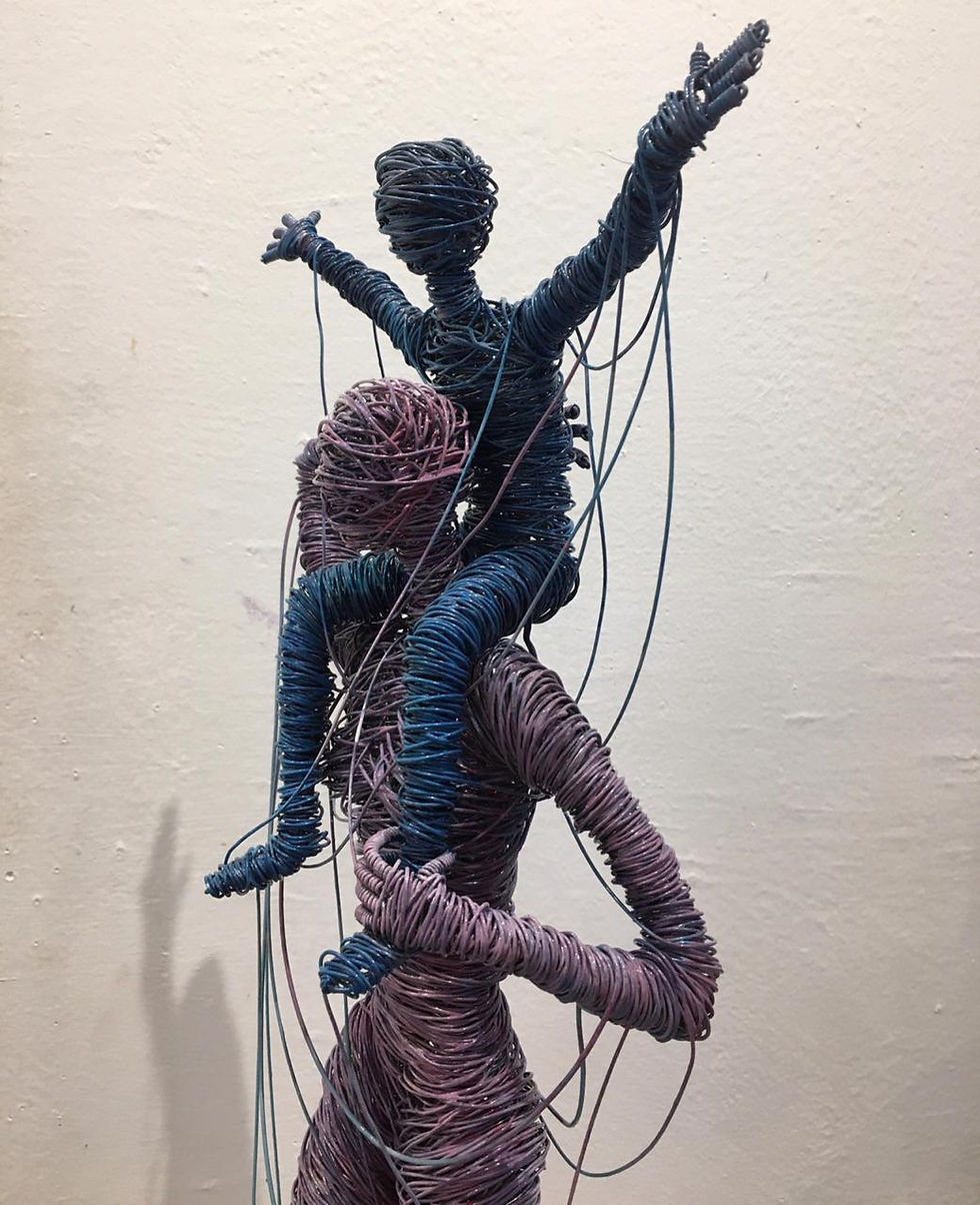 Miniatura: "Mamá y yo" Wire Sculpture - O. Rivera 