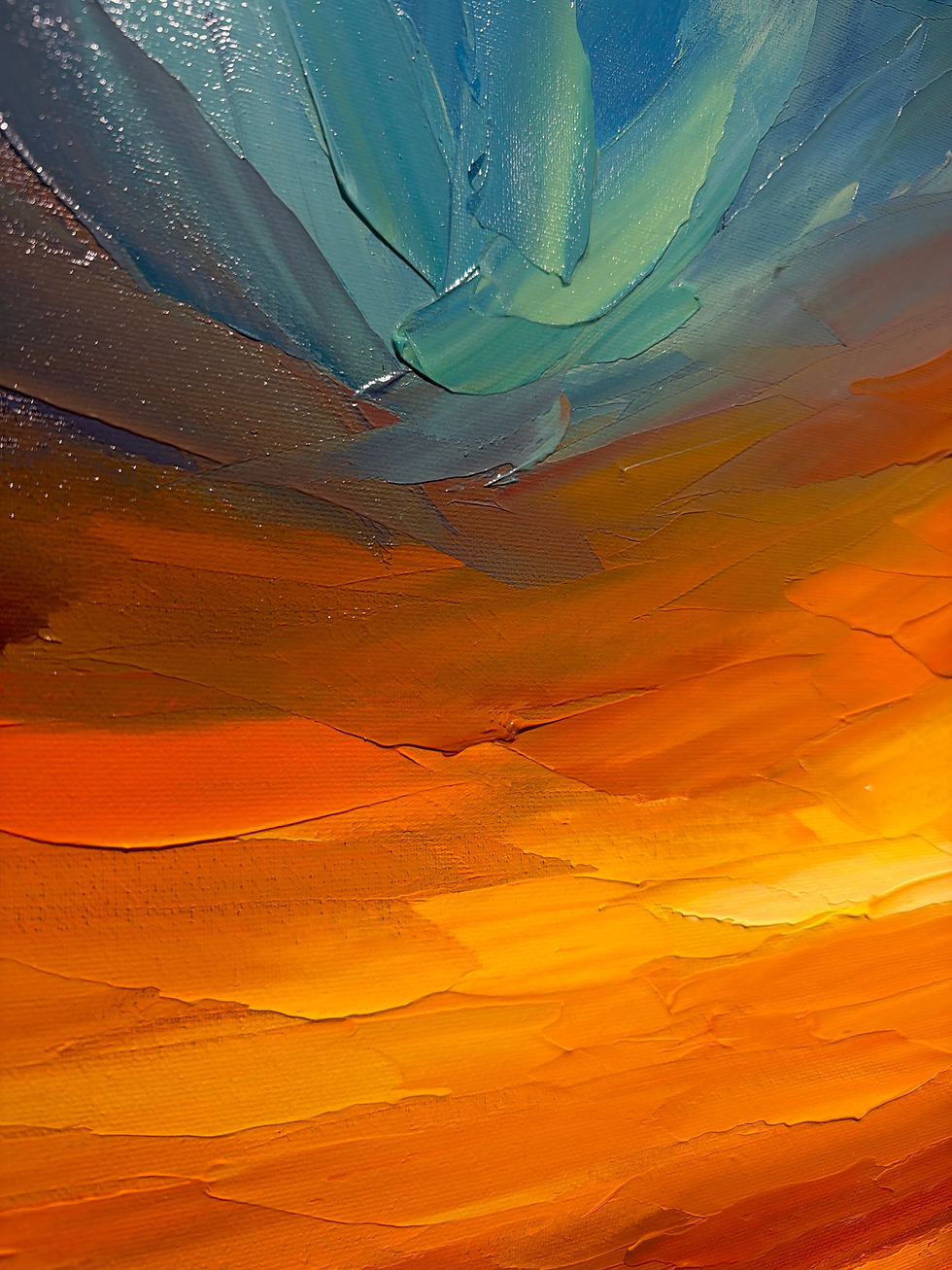 Thumbnail: "Calm sunset" - Oil on canvas - C. Rubio/ Original paintingl
