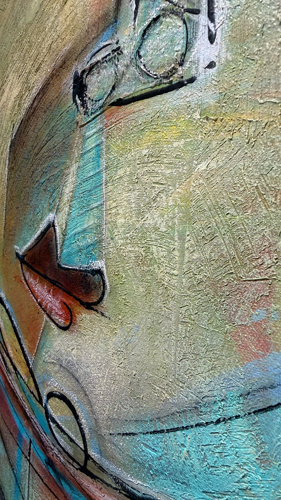 Miniatura: “Flechazo intuitivo al centro del Univers” - Mix media  on Canvas / Gastón Charó