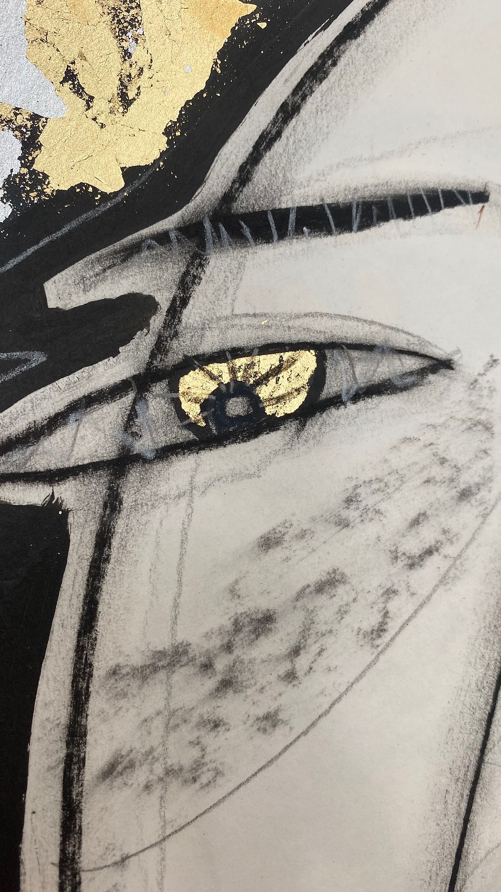 Miniatura:  “Surreal - Cubist GVI24" - Silver leaf - Gastón Charó 