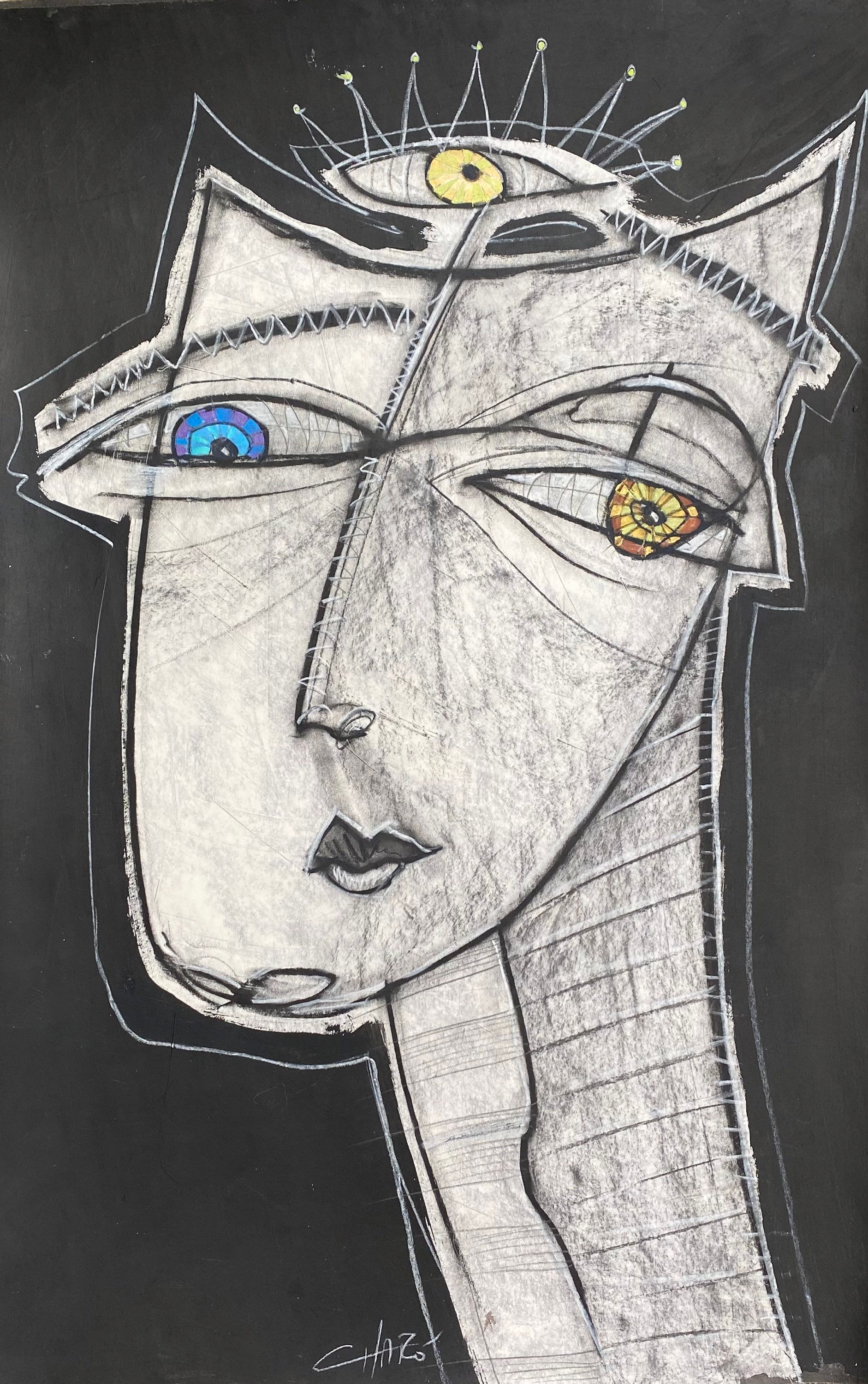 “Cubist Expressionist 3D”- Silver leaf - Gastón Charó 