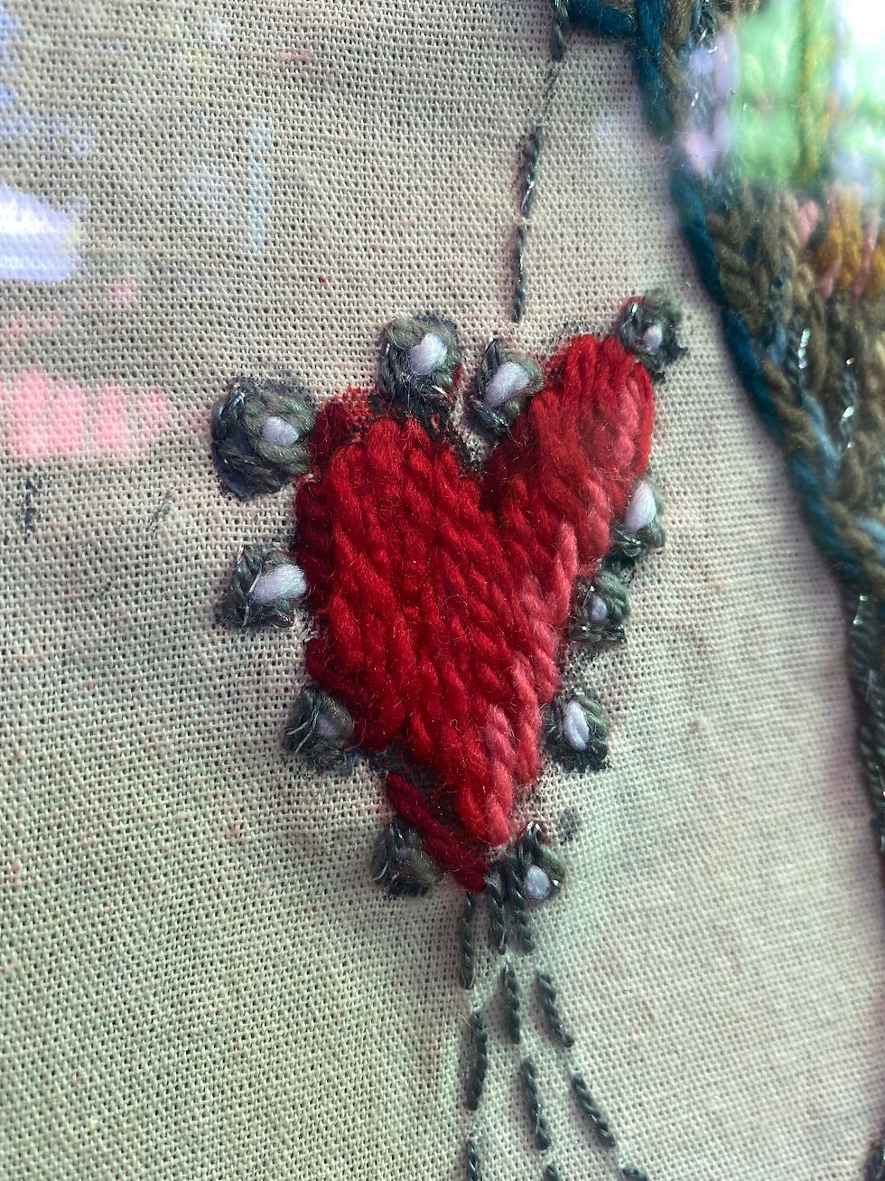 Miniatura: “FK y flores”- Hand Embroidery - F. Rodriguez