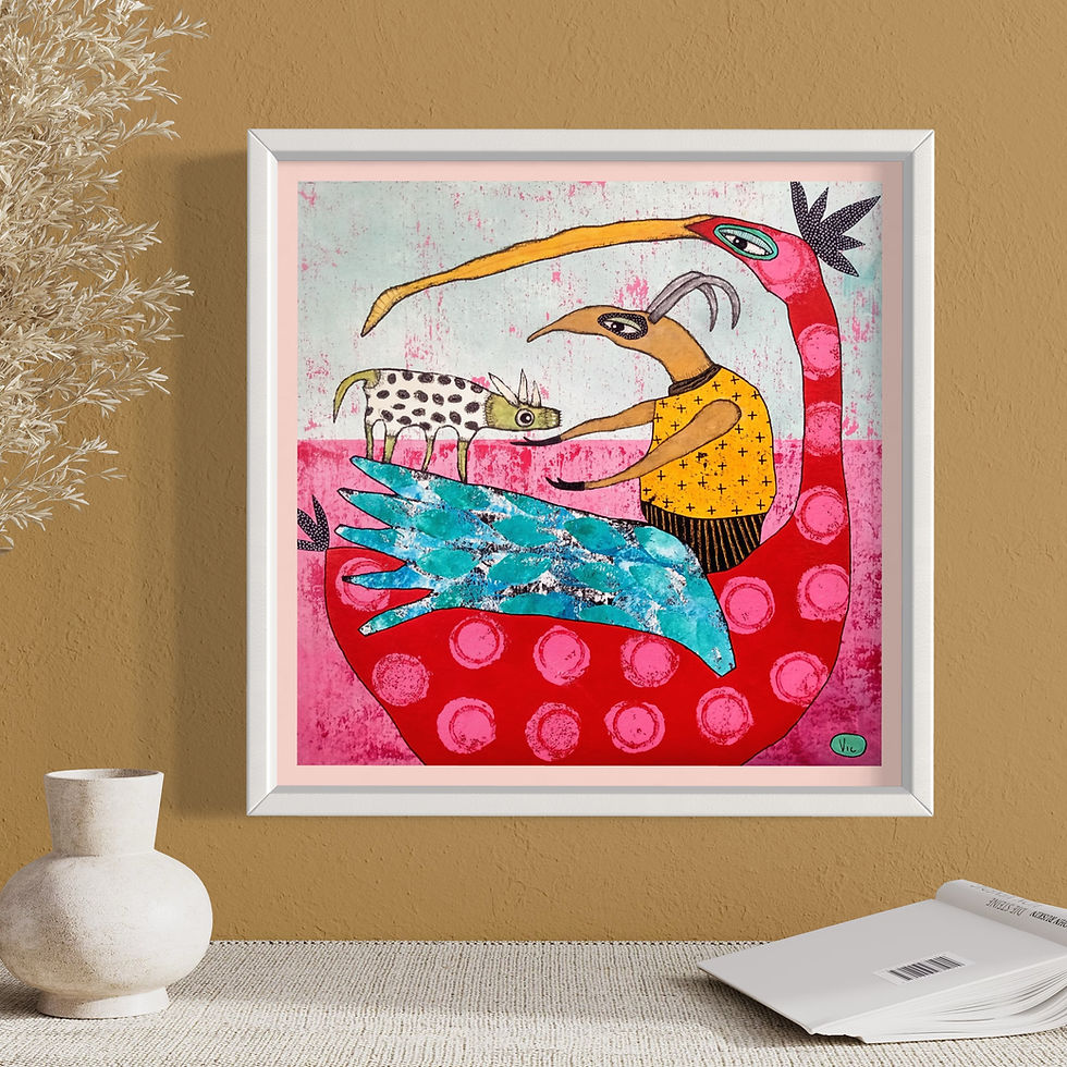 “Trust" - Surreal Naif Art - Vic