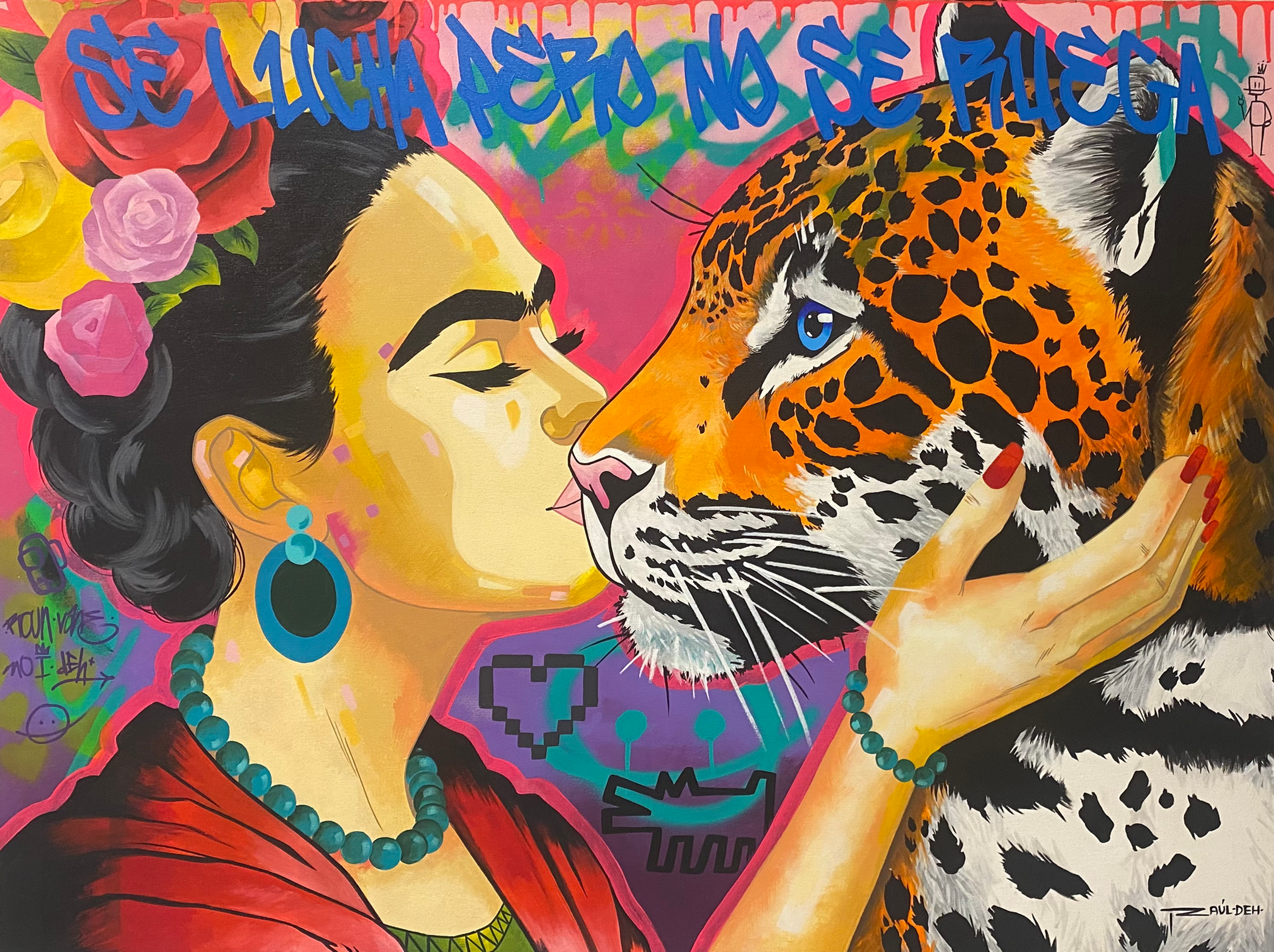 "Felino y Frida” - Street Art Pop - Original Pinting / R. Urbina