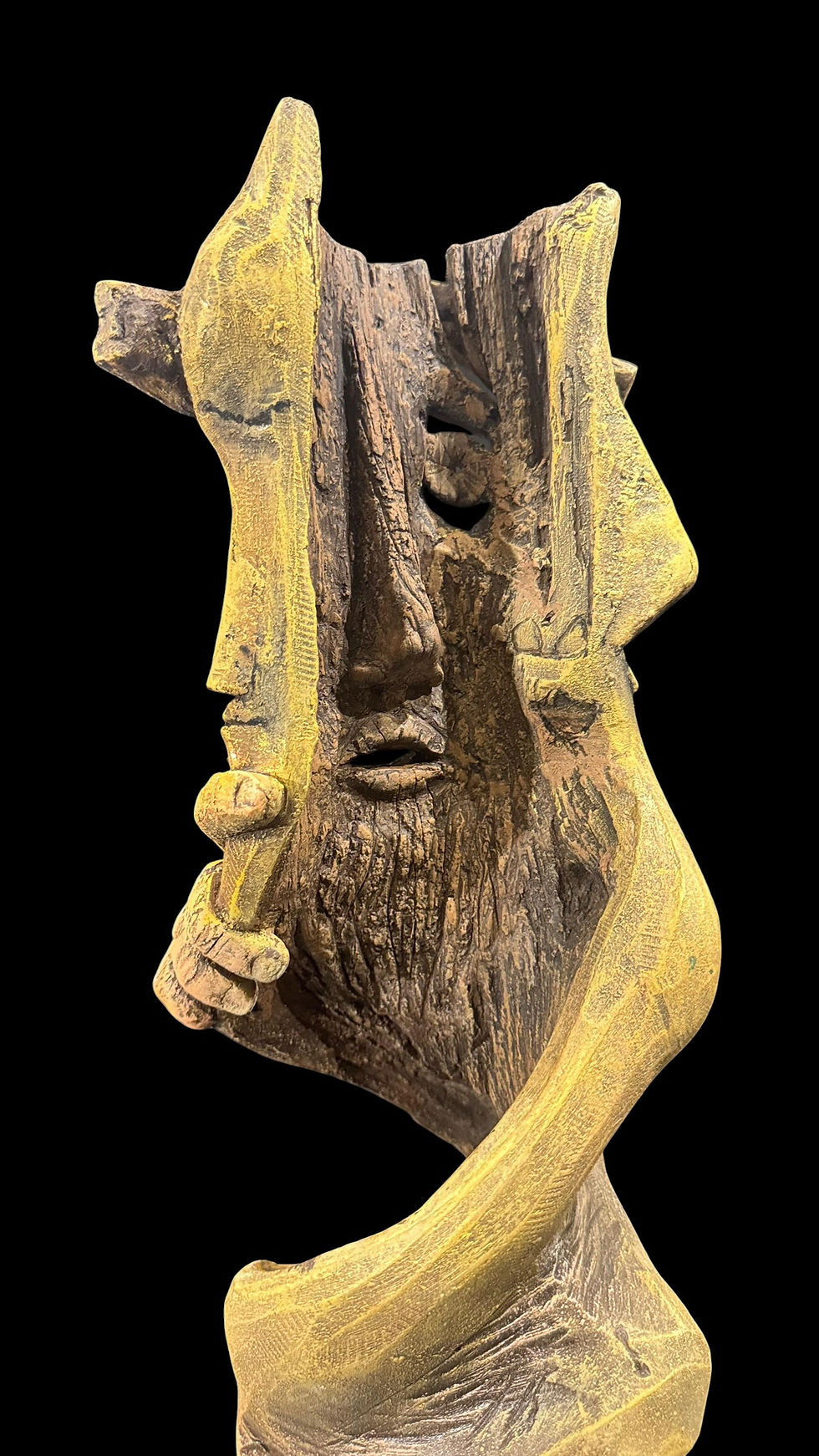 Miniatura: “Semilla evolutiva que se eleva" - Mixed media and wood -  Gastón Charó 
