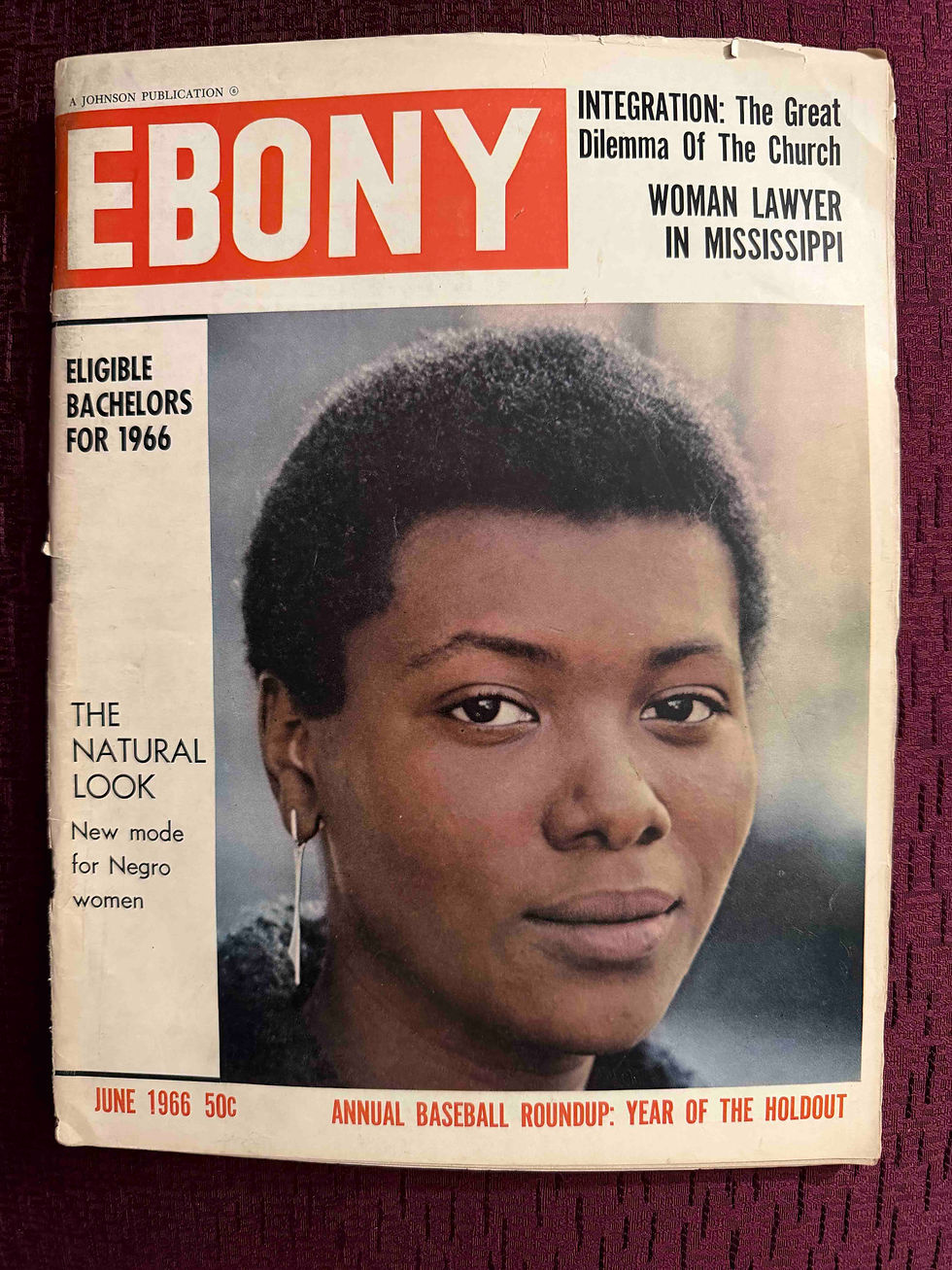 Focus on natural hair in 1966