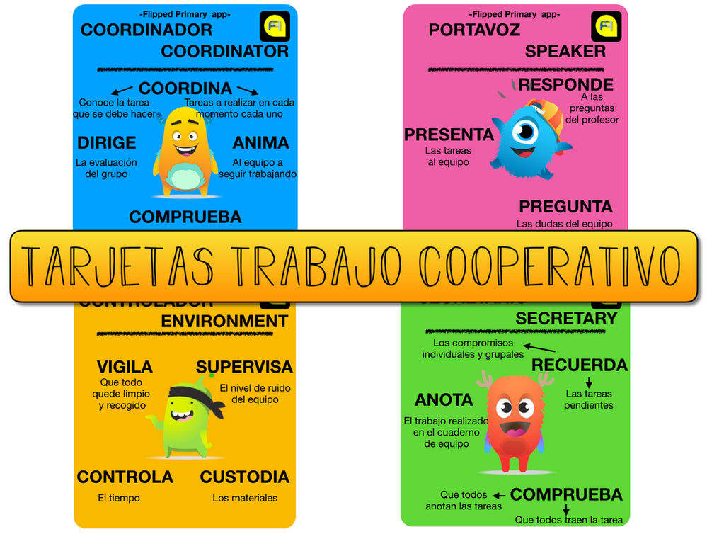 Tarjetas de trabajo cooperativo Tarjetas de trabajo cooperativo