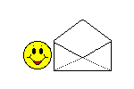 envelope with a smiley face