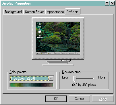 windows 95 desktop window