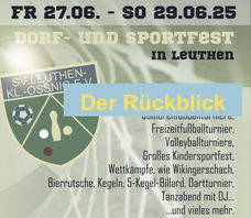 Nachbetrachtung zum Dorf-und Breitensportfest 2025.