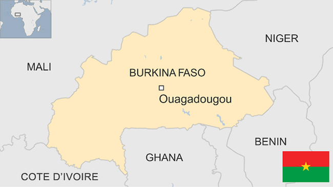 Mapa de Burkina Faso