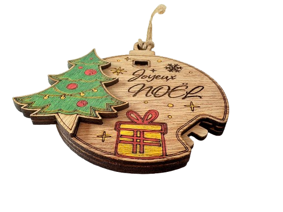 Miniature : suspension de noel en bois décompte avant noel