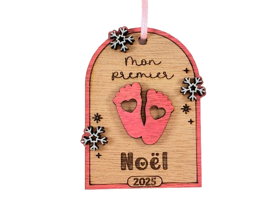 Miniature : suspension de noel personnalisée en bois mon premier noel