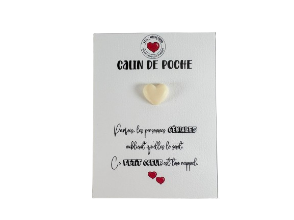 Miniature : calins de poche coeur de poche calin de poche en résine calin à emporter partout