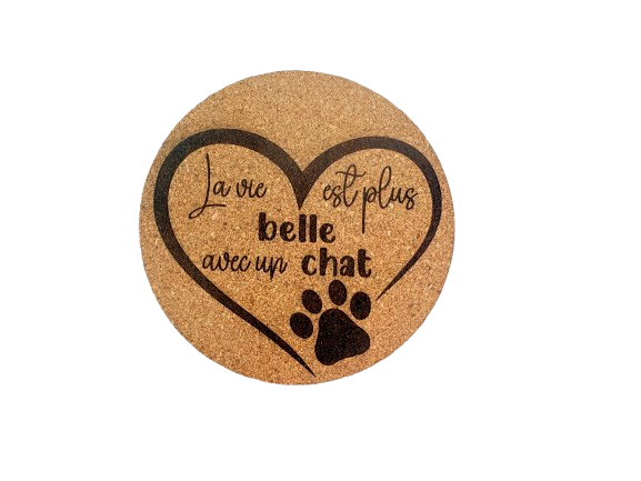 Miniature : dessous de verre humoristique chat dessous de tasse humour chat