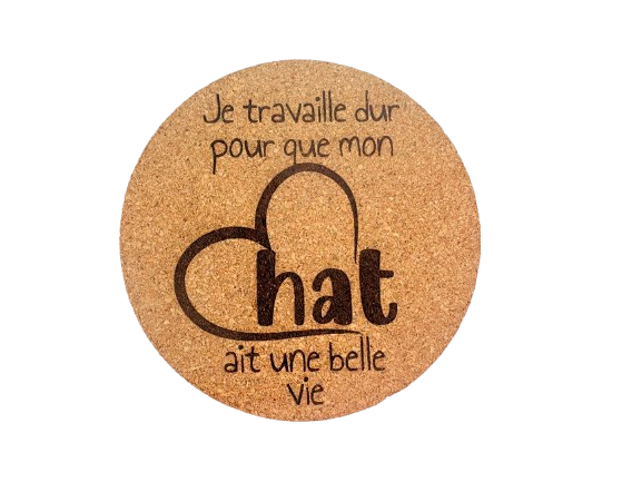 Miniature : dessous de verre humoristique chat dessous de tasse humour chat