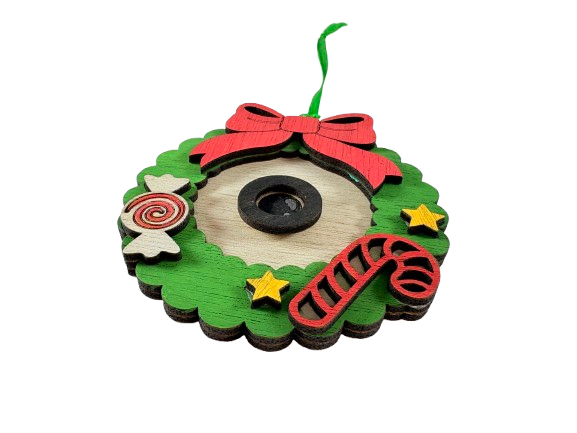 suspension de noel caméra du père noel et des lutins