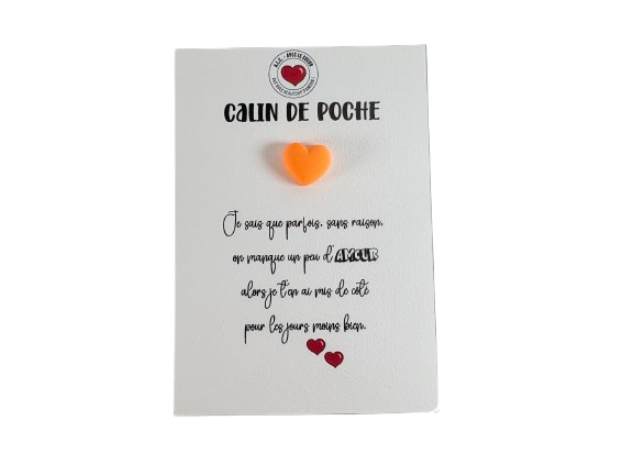 Miniature : calins de poche coeur de poche calin de poche en résine calin à emporter partout