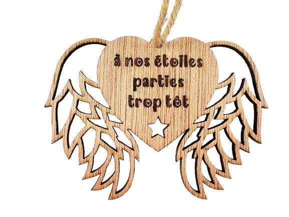 suspension de noel personnalisée à nos étoiles parties trop tôt suspension de noel commémorative