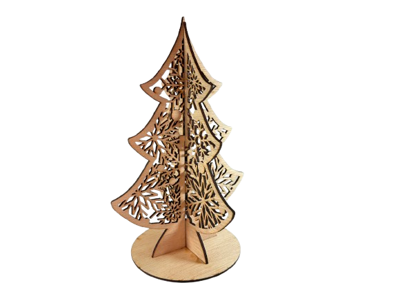 Miniature : sapin de noel en bois décoration de noel à poser en bois