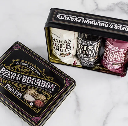 Thumbnail: Beer & Bourbon Peanuts - or 3 Flavor Gift Tin by Sugar Plum