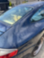 Blue Porsche Carrera before professional mobile detailing.