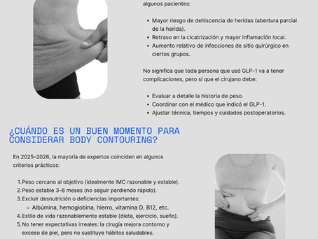 Cirugía Plástica después de bajar de peso con GLP-1