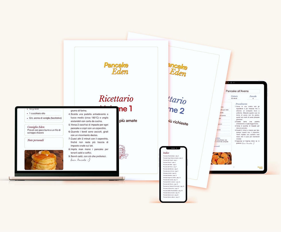 I ricettari di Pancake Eden Vol.1 e Vol.2, la Collezione
