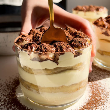 Monoporzione di Tiramisù con i Pancake