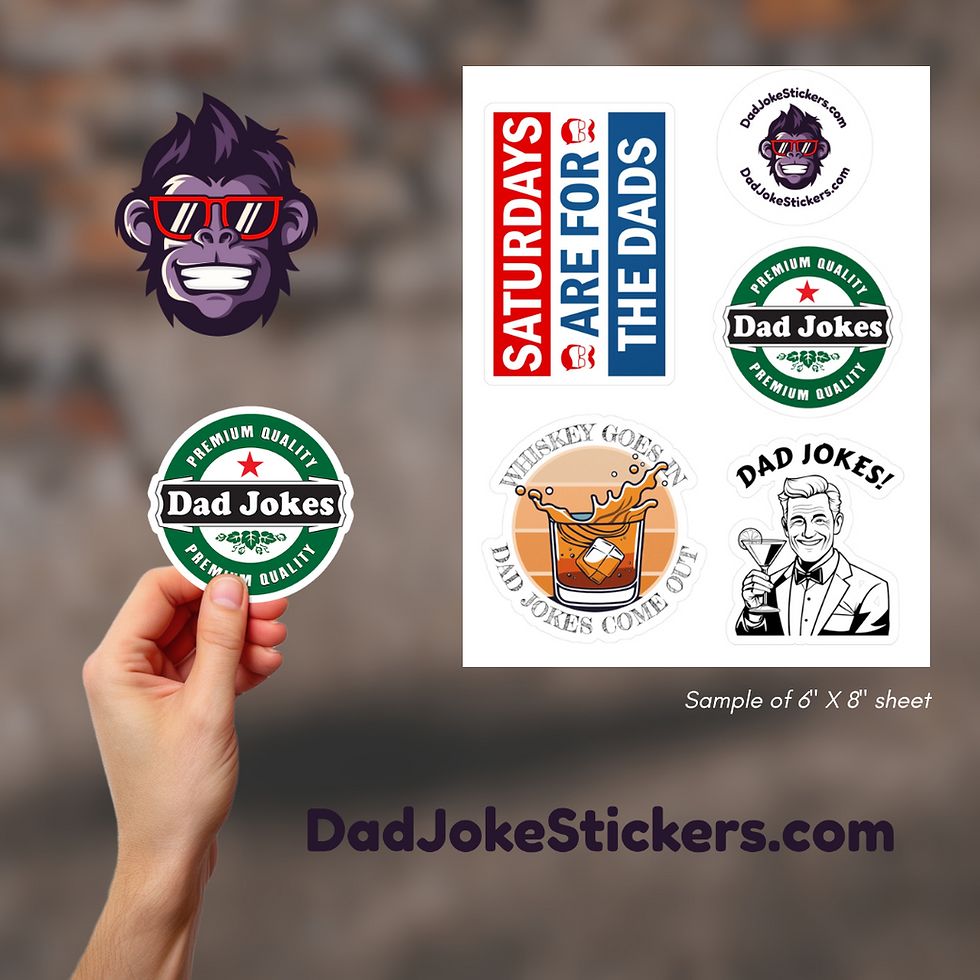 Fun Dad Jokes Sticker Sheet