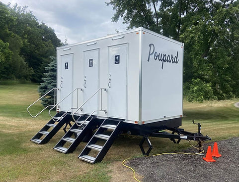 Poupard Luxury Restroom Rental restroom trailer view 2