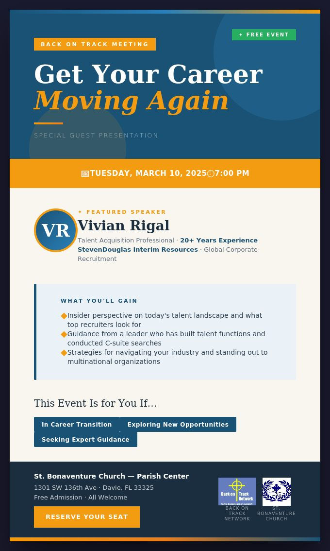 Back on Track Meeting and Presentation with Vivian Rigal