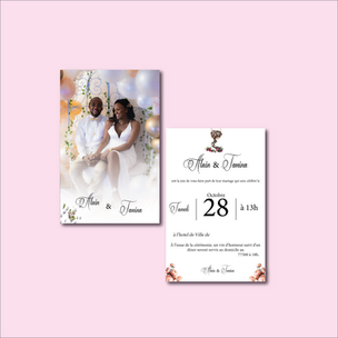 Découvrez nos faire-part et invitations personnalisées, créés sur mesure pour marquer chaque moment important de votre vie. Que ce soit pour un mariage, un anniversaire ou toute autre occasion spéciale, chaque design est conçu pour refléter l'essence unique de votre événement. Nos créations allient esthétique raffinée et fonctionnalité pour garantir que vos invités soient accueillis par une invitation mémorable.