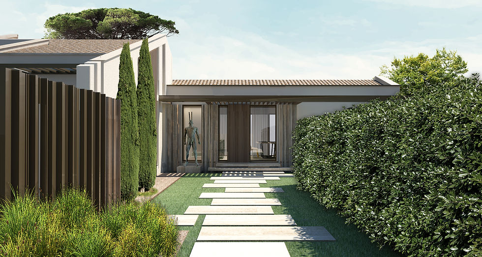 Un ingresso importante a Villa Fortebella disegnato da EmmePi