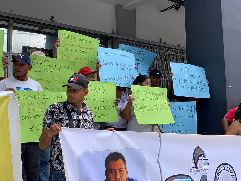 Defensoras y defensores de Tocoa llegan al MP para exigir Justicia para Juan Lopez