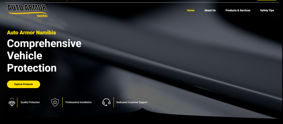 Auto Armor Namibia Website