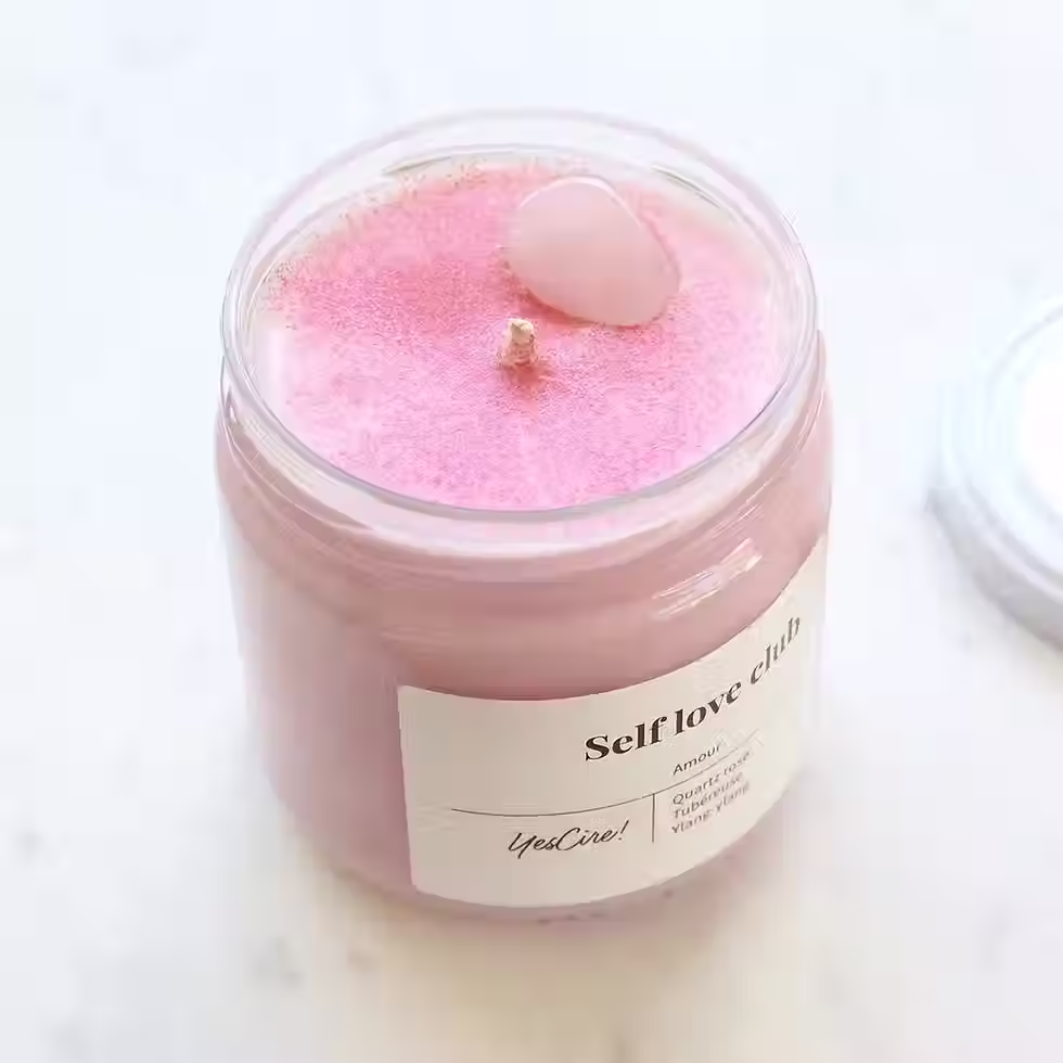 Miniature : Self love club | Bougie quartz rose "amour"