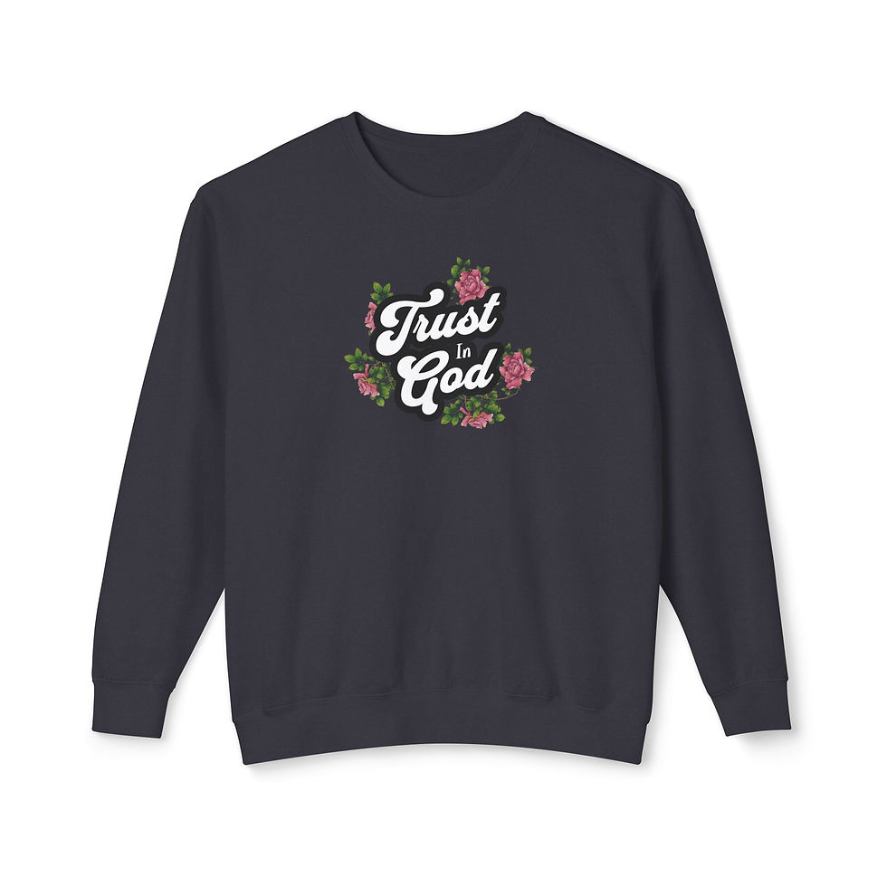 Thumbnail: Trust God Floral Crewneck Sweatshirt
