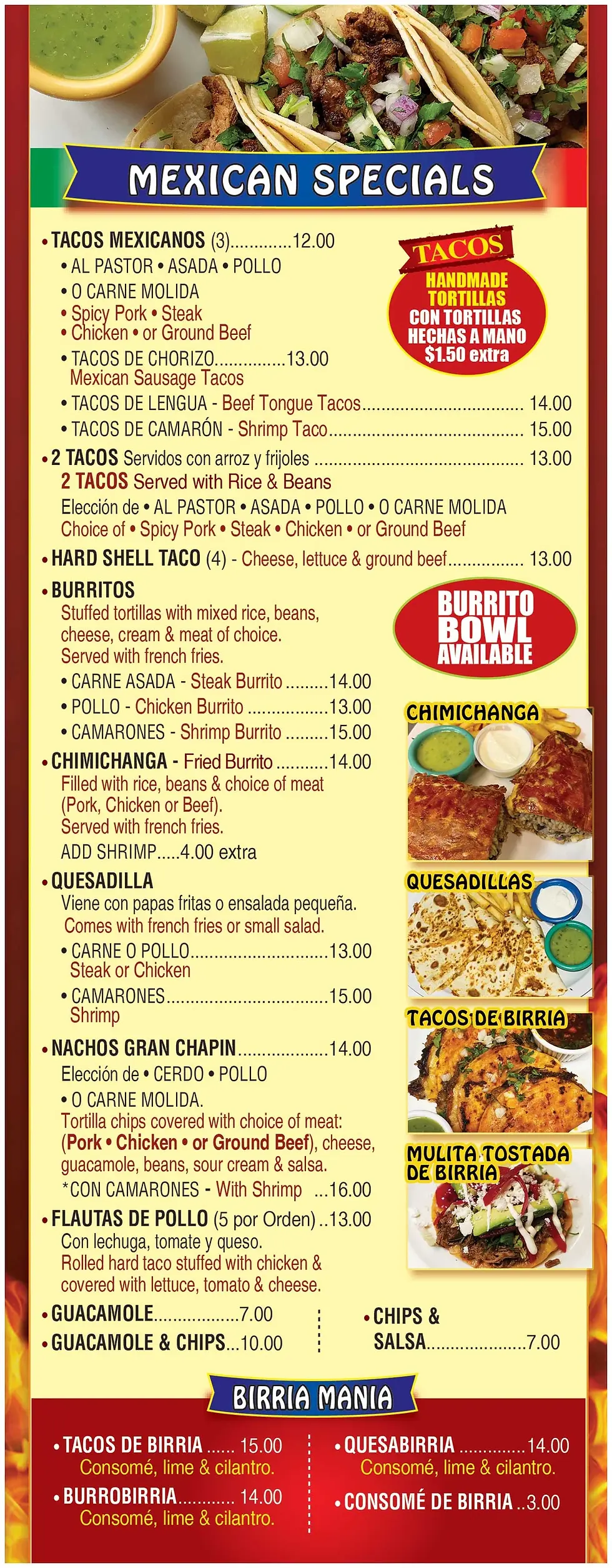 El Chapin 2 Menu page 4