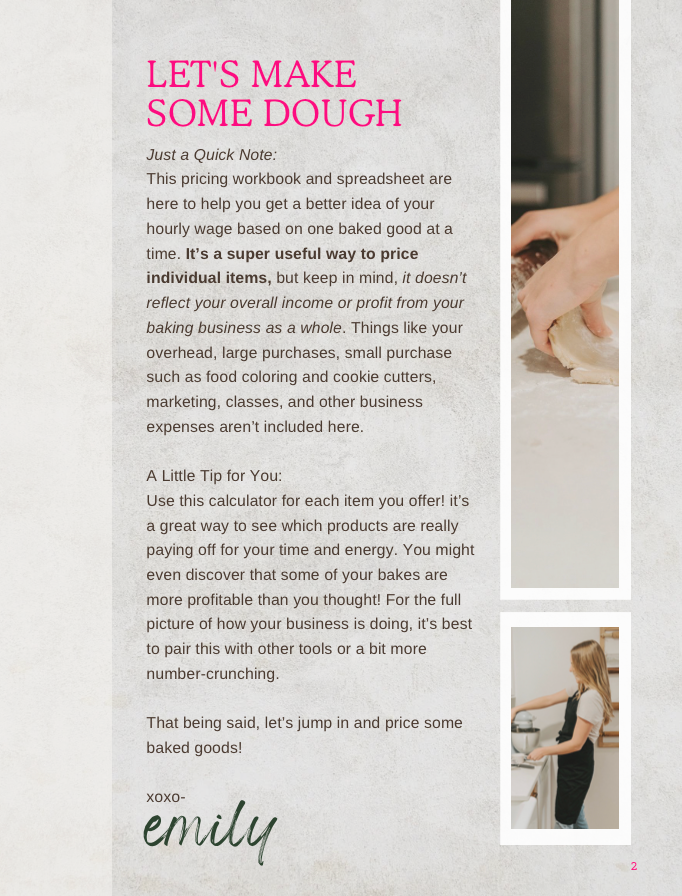 Thumbnail: Dough & Dollars Pricing Calculator