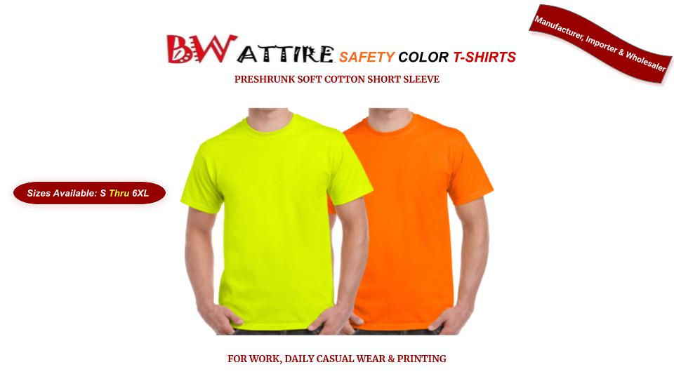 BW Attire: Unisex Safety Color Tees
