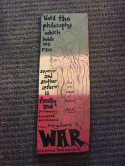 "WAR"/ 2012/ Lisa Blaylock (acrylic and oil on wood)