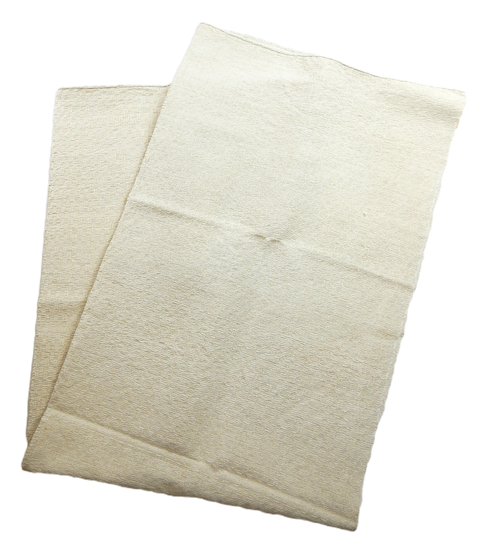 Thumbnail: French hemp bedspread in huckaback