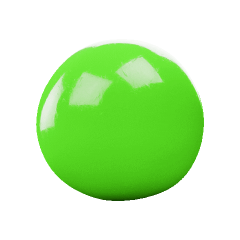 green animated ball