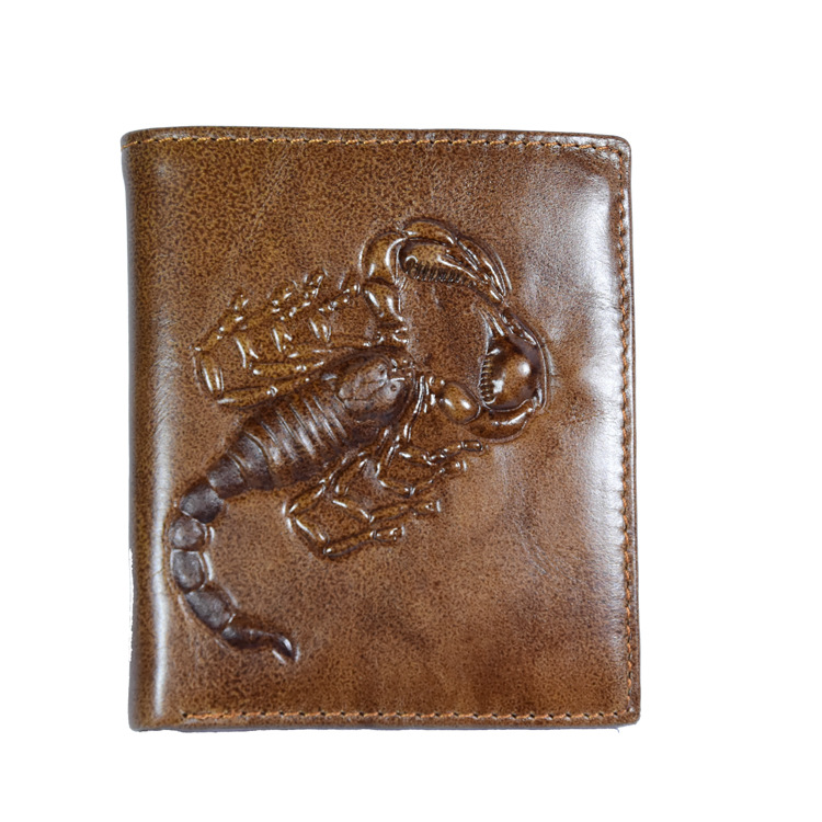 x50 Wholesale Lot Men's Leather Scorpion Wallet