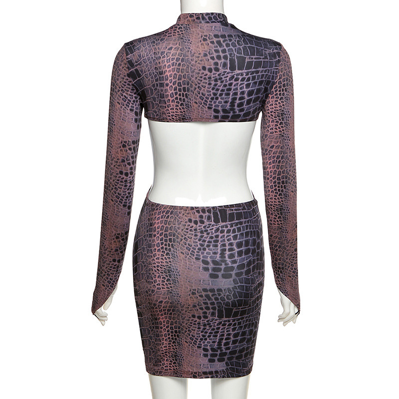 Thumbnail: Womens Snake Print Dress *Asian sizes*